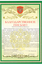 Благодарность Красный Сулин 2